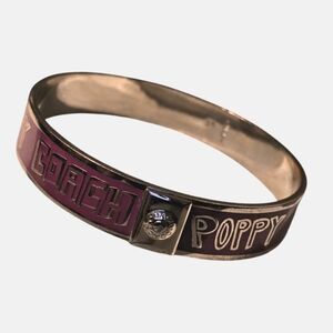 Coach Poppy Purple and Gold Bangle Bracelet